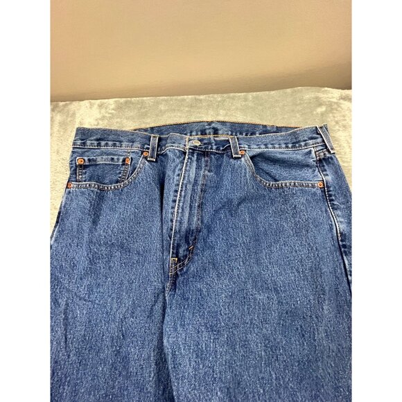 Levis 560 Mens 38x31 Loose Fit Tapered Blue Jeans Cotton Denim - Picture 8 of 10